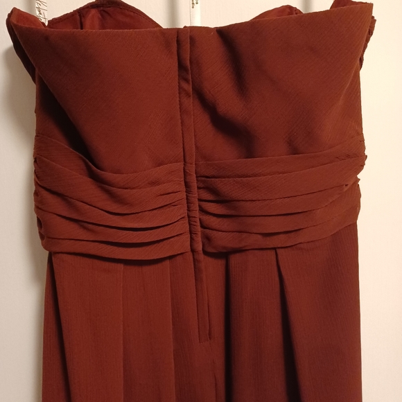 David's Bridal strapless chiffon dress size 8 - Picture 4 of 10